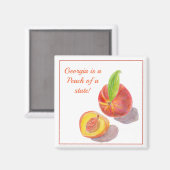 Georgien ist ein Pfirsich eines Staat Magnet (Vorderseite/Rückseite)