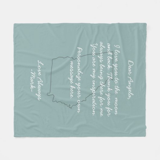 Georgien-Karte handgeschriebener Liebe Fleecedecke (Vorderseite (Horizontal))