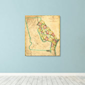 Georgien-Karte Leinwanddruck (Insitu (Holzboden))