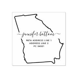 Georgien-Karte Rücksendeadresse Gummistempel