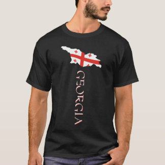 Georgien Länderkarte Flagge T-Shirt