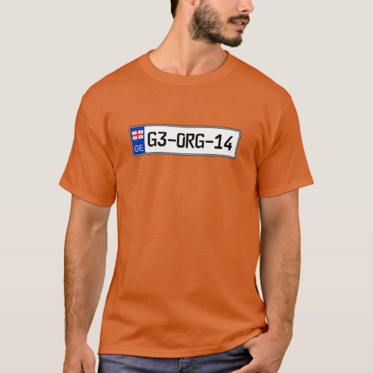 Georgien Landeskennzeichen T-Shirt (Vorderseite)
