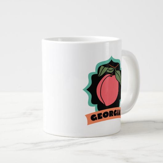 Georgien-Logo Jumbo-Tasse (Vorderseite Rechts)