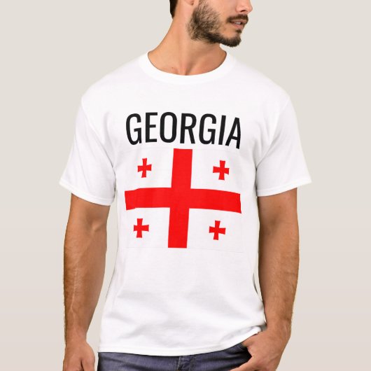 Georgien // Nationale Weltflagge T-Shirt (Vorderseite)