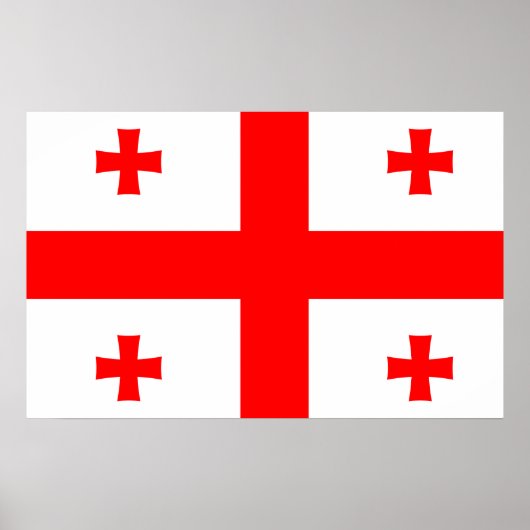 Georgien-Nationalflagge Poster (Vorne)
