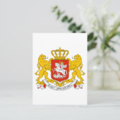 Georgien-Offizieller Wappen-Heraltrockenzeichen Postkarte (Stehend Vorderseite)