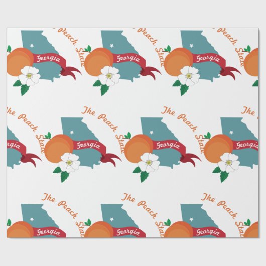 Georgien Peach-Staat Geschenkpapier (Flach)