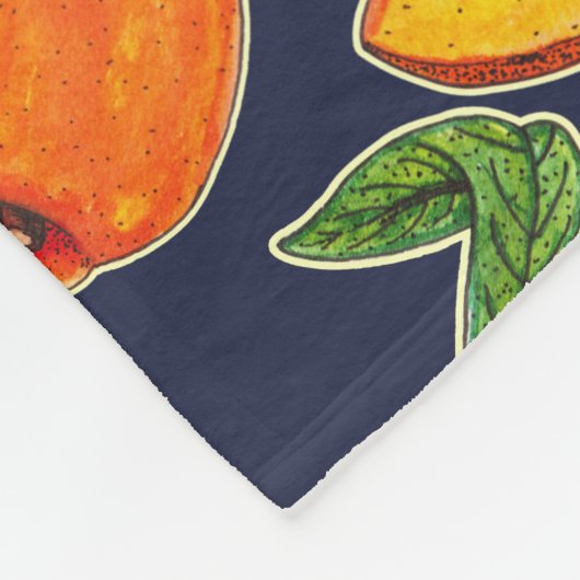 Georgien Pfirsiche & Pfirsichblüten Fleecedecke (Ecke)