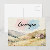 Georgien Postkarte (Vorne/Hinten)