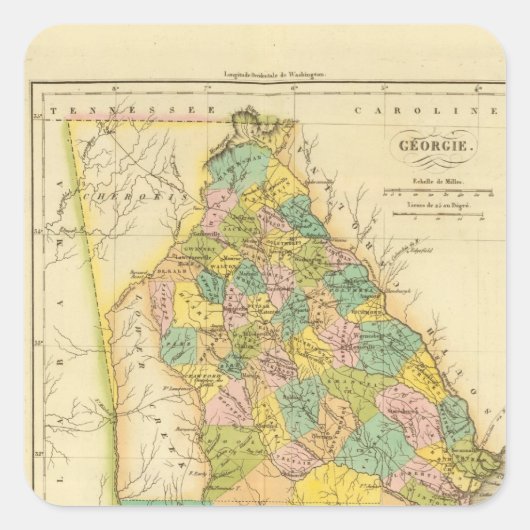 Georgien Quadratischer Aufkleber (Vorderseite)