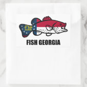 Georgien Rechteckiger Aufkleber (Tasche)