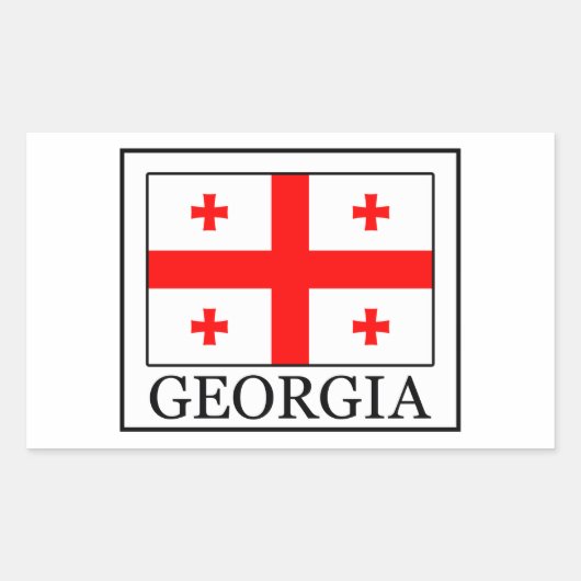 Georgien Rechteckiger Aufkleber (Vorderseite)