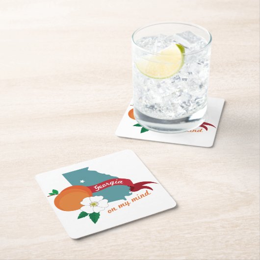 Georgien Rechteckiger Pappuntersetzer (Vor Ort)