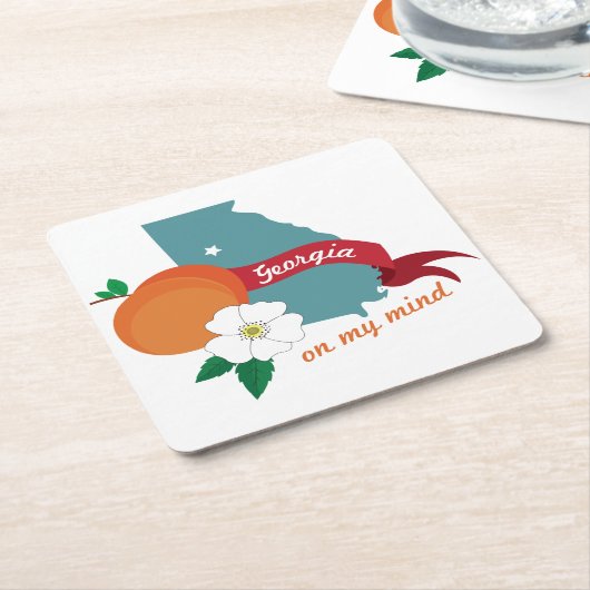 Georgien Rechteckiger Pappuntersetzer (angewinkelt)