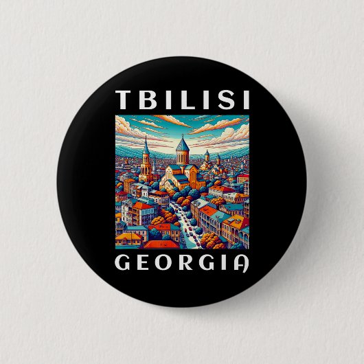 Georgien Reise und Tiflis Button (Vorderseite)
