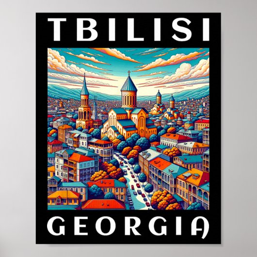 Georgien Reise Und Tiflis Poster (Vorne)