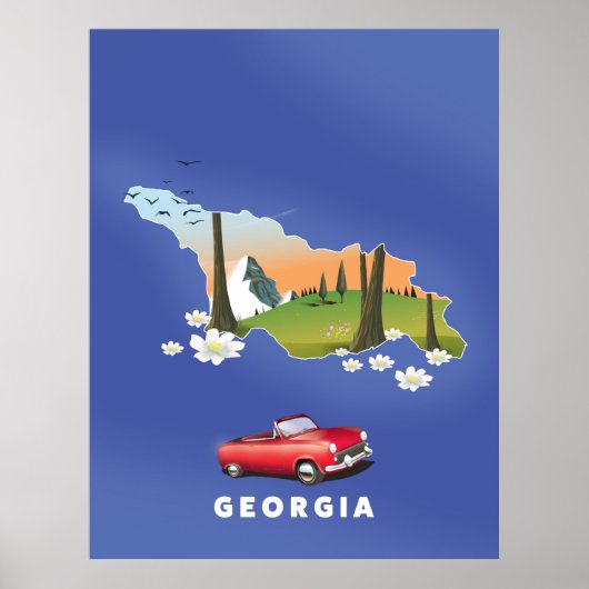 Georgien Reiseplakat Poster (Vorne)
