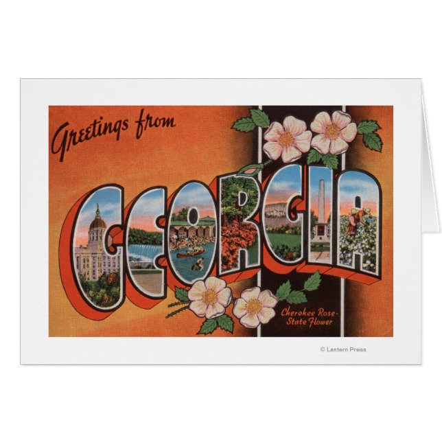 Georgien (Rose Cherokee) - Große Briefmarkenszenen (Vorderseite (Horizontal))