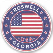 Georgien, Roswell Aufkleber (Vorderseite)