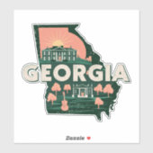 Georgien rückwärts aufkleber (Blatt)