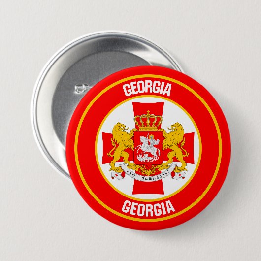 Georgien-Runde Button (Vorne & Hinten)