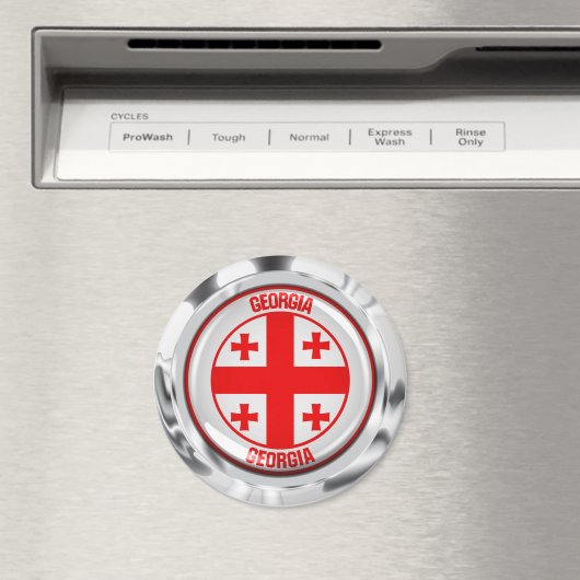 Georgien-Runde Magnet (In Situ (Geschirrspüler))