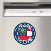 Georgien-Runde Magnet (In Situ (Geschirrspüler))