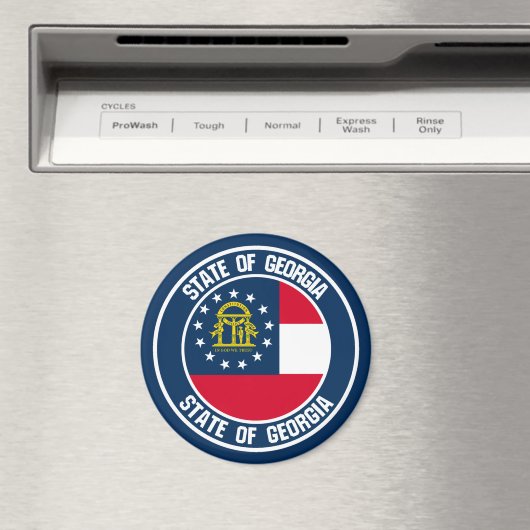 Georgien-Runde Magnet (In Situ (Geschirrspüler))