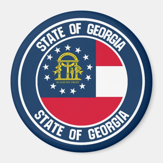 Georgien-Runde Magnet (Vorne)