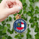 Georgien-Runde Schlüsselanhänger (Hand)