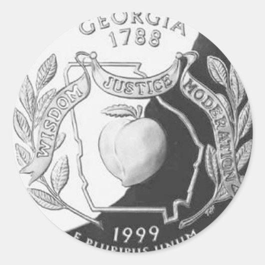 Georgien Runder Aufkleber (Vorderseite)