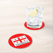 Georgien Runder Pappuntersetzer (Vor Ort)