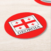 Georgien Runder Pappuntersetzer (Angewinkelt)