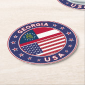 Georgien Runder Pappuntersetzer (Angewinkelt)