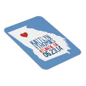 Georgien Save the Date - Anpassbare Stadt Magnet (Rechte Seite)