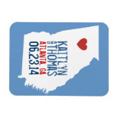 Georgien Save the Date - Anpassbare Stadt Magnet (Horizontal)