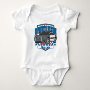 Georgien schützt und dient Polizeiwagen Baby Strampler