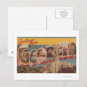 Georgien (Staat-Hauptstadt) - Große Briefmarkensze Postkarte (Vorne/Hinten)