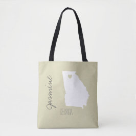 Georgien Staat Map mit dem Namen "Herz" Tasche