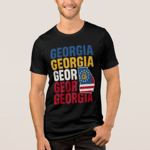 Georgien-Staat Tri-Blend Shirt