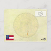 Georgien - Staatsflagge und Siegel Postkarte (Rückseite)