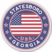 Georgien, Statesboro Aufkleber (Vorderseite)