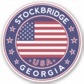 Georgien, Stockbridge Aufkleber (Vorderseite)