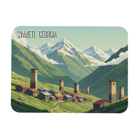 Georgien Svaneti Reise Magnet (Horizontal)