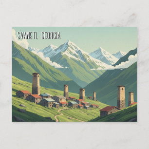 Georgien Svaneti Reise Postkarte
