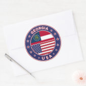 Georgien t-shirt, Georgien sticker, Runder Aufkleber (Umschlag)