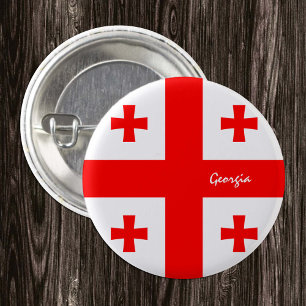 Georgien-Taste, patriotische georgische Flaggenmod Button