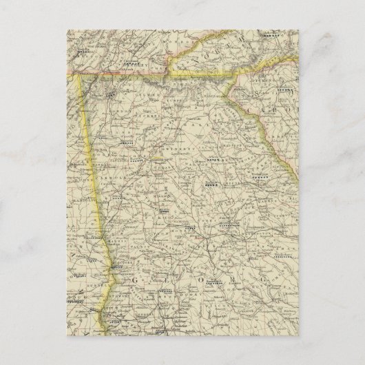 Georgien, Tennessee, Alabama Postkarte (Vorderseite)