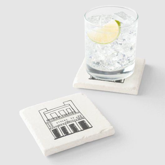 Georgien-Theater - Sehenswürdigkeit von Athen - Un Steinuntersetzer (Seitenansicht)