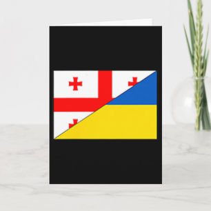 Georgien Ukraine-Flagge Georgischer Ukrainischer S Karte
